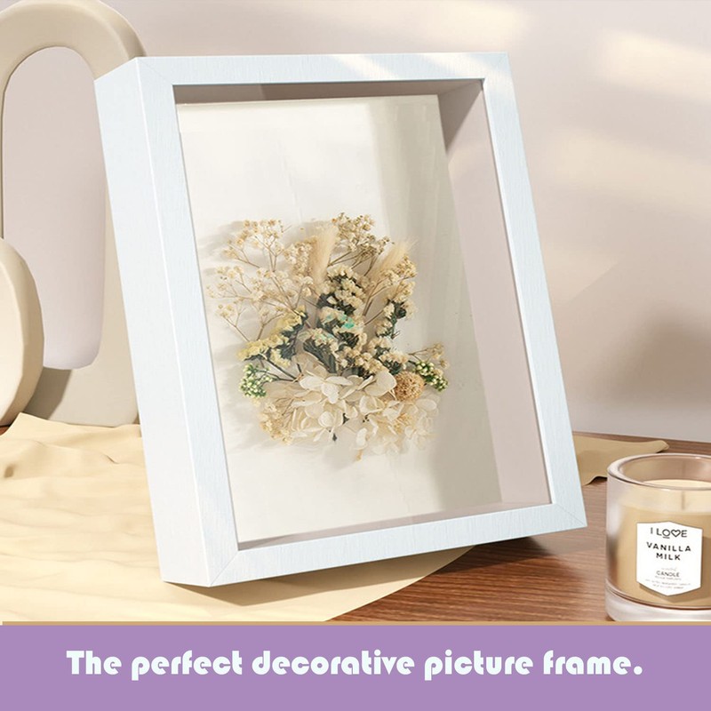 3D Square Frame, 20 x 20 cm, Wooden Shadow Box,