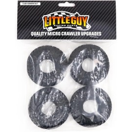 Little Guy Racing Parts Claw Hammer M/T (63mm) 1.0 Inch Tires Compatible with 1/24 RC Axial SCX24, RGT, Element, Enduro, URUAV (4 Tires per Order), Black, 63mmx20mmR1 + Free LGRP Sticker