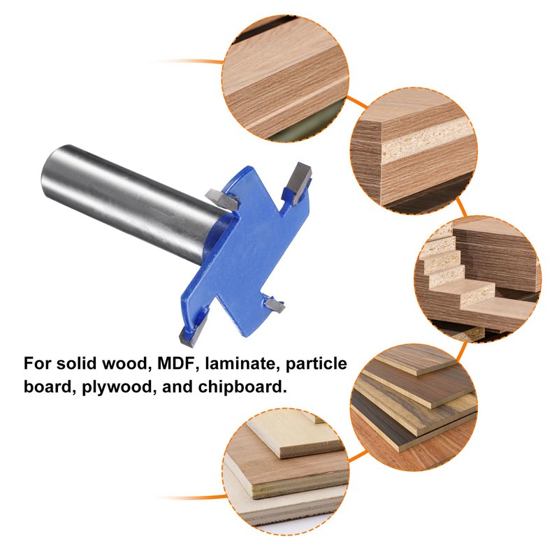 HARFINGTON T Slot Cutter Rabbet Router Bit 1/2" Shank 1-25/32"