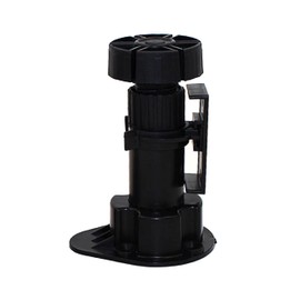 Patas niveladoras de muebles o gabinetes, color negro, soporta 350 libras. Por pata: se ajusta de 3 7/8 pulgadas a 5 3/8 pulgadas - Paquete de 12