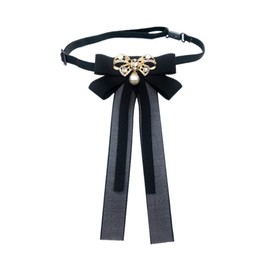 JKQBUX Pre-Tied Bow Tie Ribbon brooches Neck Shirt Tie Collar Cravat Brooch Pin Wedding Party Bow tie for Women Girl