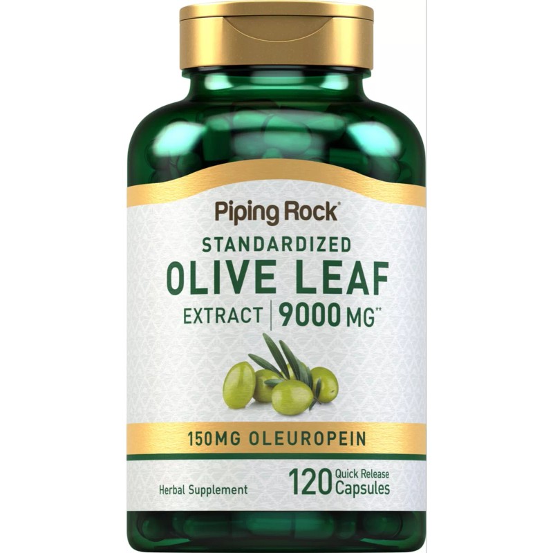 Piping Rock Olive Leaf Extract Capsules | 9000mg | 120