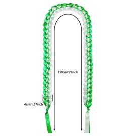 Graduation Lei Penta Angel 2023 Braided Graduation Ribbon Lei Honor Cord Gift for High School College Student Grad Party Decoration (Green, White)