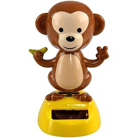 Cute Monkey Solar Power Dancing Monkey Figure for Car Dashboard Desktop Decor for Kids Teens Solar Power Kits Auto Parts