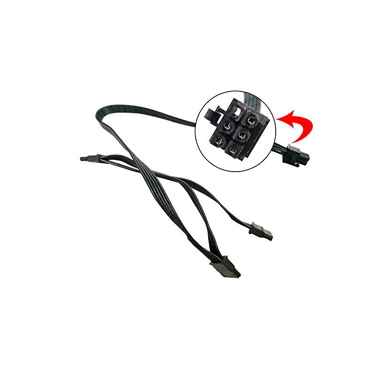 GinTai PCI-E 6 Pin 1 to 3 SATA SSD Power