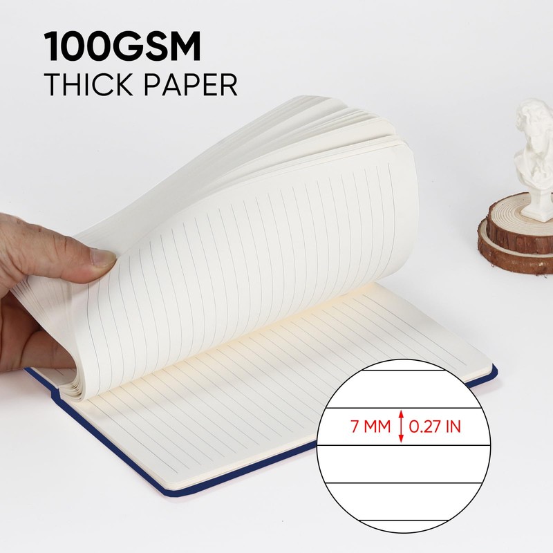 FLEEKOOL Classic Lined Journal Notebook, Hardcover Leather Journals for Women