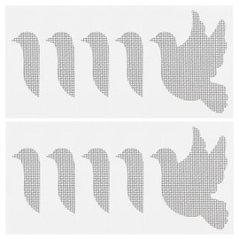 ZUYYON 10Pcs Door Window Screen Repair Patch Set, Sliding Pet Mesh Screen Door Repair Patches, Strong Adhesive Screen Repair Stickers for Repair Holes Tearing(Pigeon)