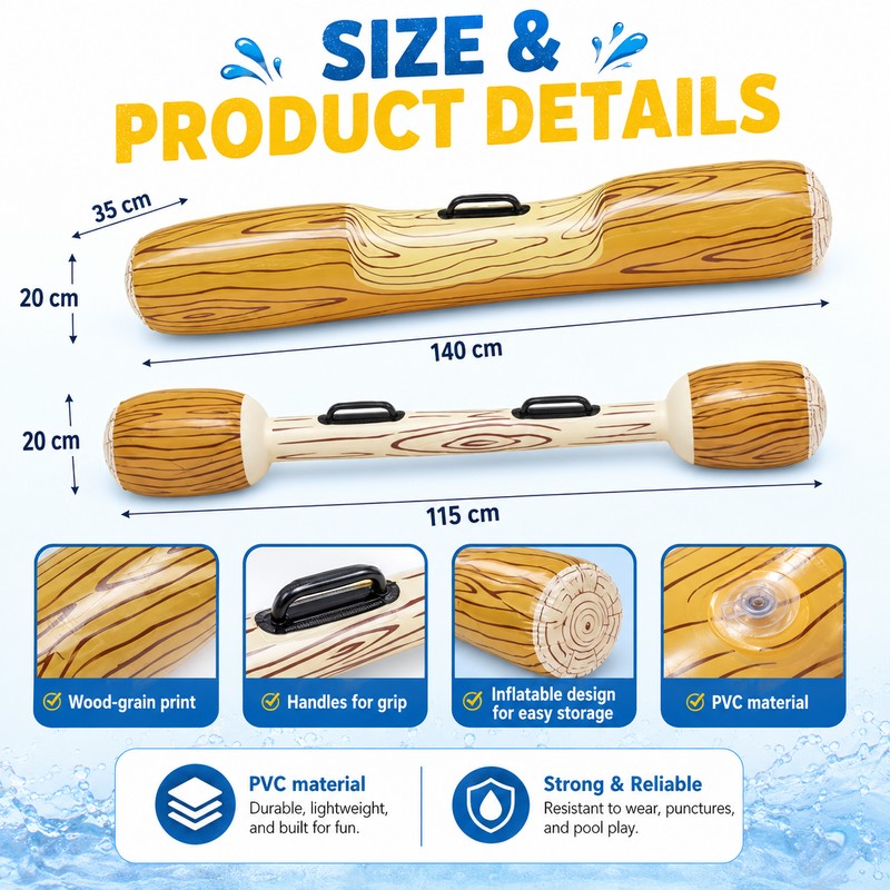 Two-Player Inflatable Pool Float for Summer Games – PVC Row