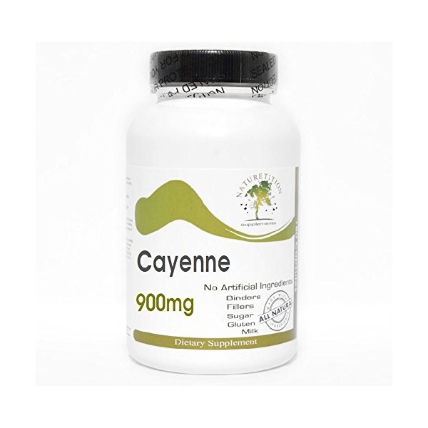 Naturetition Supplements Cayenne 900mg ~ 200 Capsules - No Additives