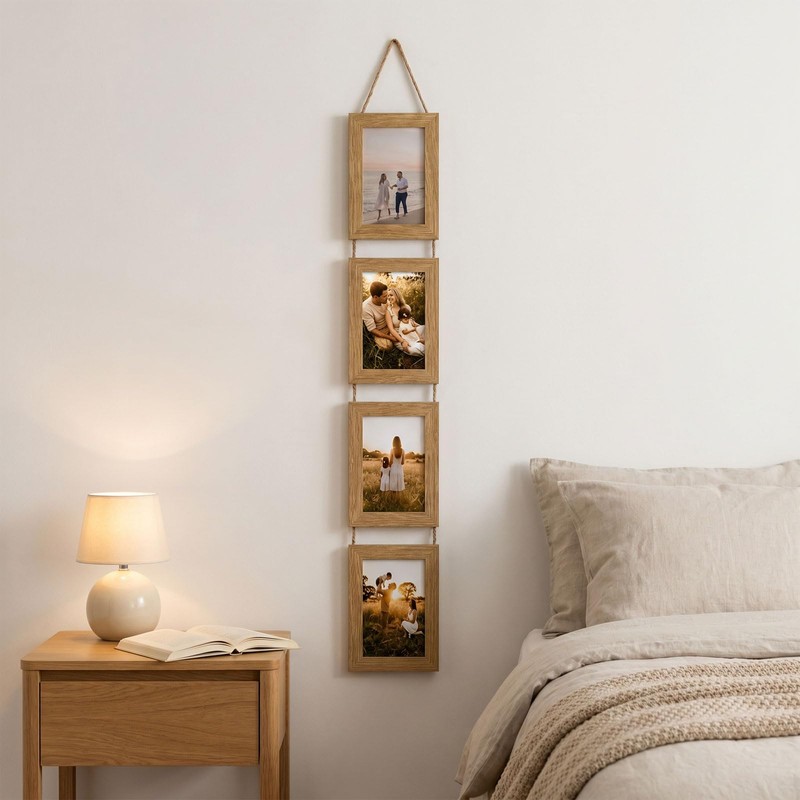 2 Pack Collage Picture Frame for 8 Photos, MDF Multi