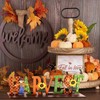 Autumn Wood Sign for Harvest Home Table, Thanksgiving Party, and