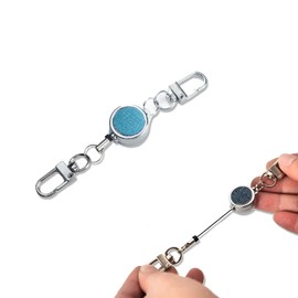 Jessimi Women's Key Chain, Key Reel, Reel Strap, Stylish, Cute, Key Ring, Elastic Reel, Carabiner, Compact, Lightweight, Keys, Outdoors, Stretchable, Gold, Silver, Celestial