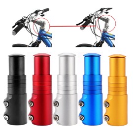 BlueSunshine Bike Handlebar Riser Bicycle Fork Stem Raiser Extender Head Up Raiser Aluminum Alloy (Red)