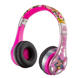 eKids LOL Surprise Kids Bluetooth Headphones, Wireless Headphones with Microphone, Volume Reduced Kids Foldable Headphones for School, Home, or Travel