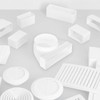 KOTARBAU® Flat Duct Deflection Piece 90° for Ventilation Duct Round-Square