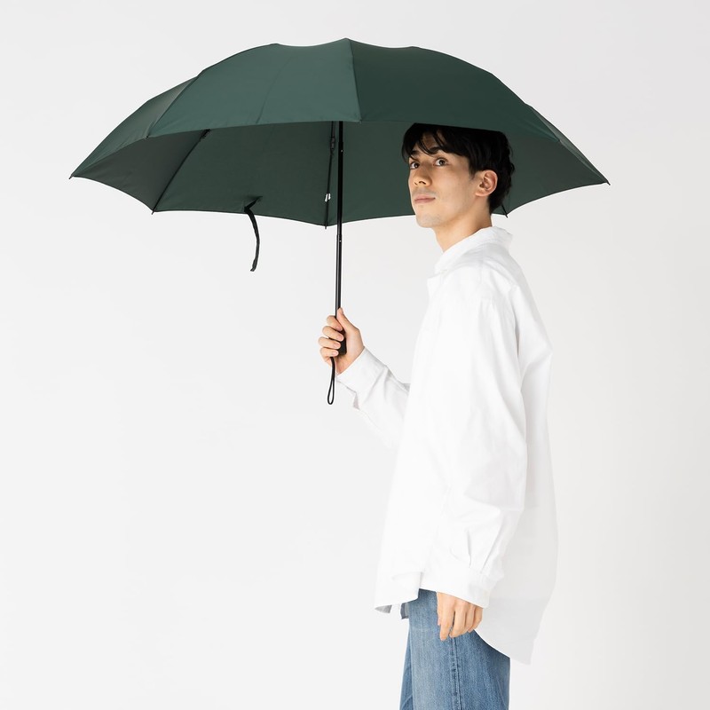 LIEBEN-0221 Men's Folding Umbrella, 25.6 inches (65 cm) x 8