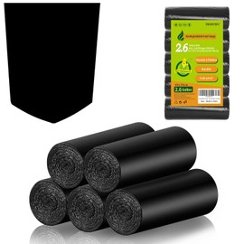 2.6 Gallon Trash Bag Biodegradable Black - Small Garbage Bags 2-3 Gallon For Bathroom Can Unscented Compostable 100 Count Mini Tiny Kitchen Office Car Waste Basket Liners Strong Thick Bulk Inwaysin