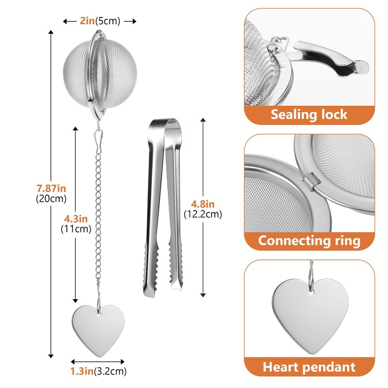 Tea Infuser for Loose Leaf Tea 2 Pack – 2"