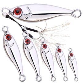 Fishing Lure Kit | Realistic Metal Bait | Realistic 3D Eyes Sequin Jig Lures with Hook for Bass Trout Ice Kayak Fly Fishing