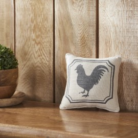 VHC Brands Finders Keepers Rooster Silhouette Pillow 6x6