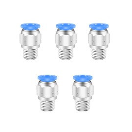 4mm OD Push to Connect Fitting Push in Connector 1/8 NPT Male Air Fittings Pneumatic Fitting,CEKER 4MM Air Tube Fittings Air Line Fittings Quick Connect Air Hose Fittings for 3D Printer 5Packs