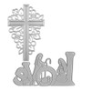 Metal Religion Cutting Dies Flower Cross and Jesus Reborn with