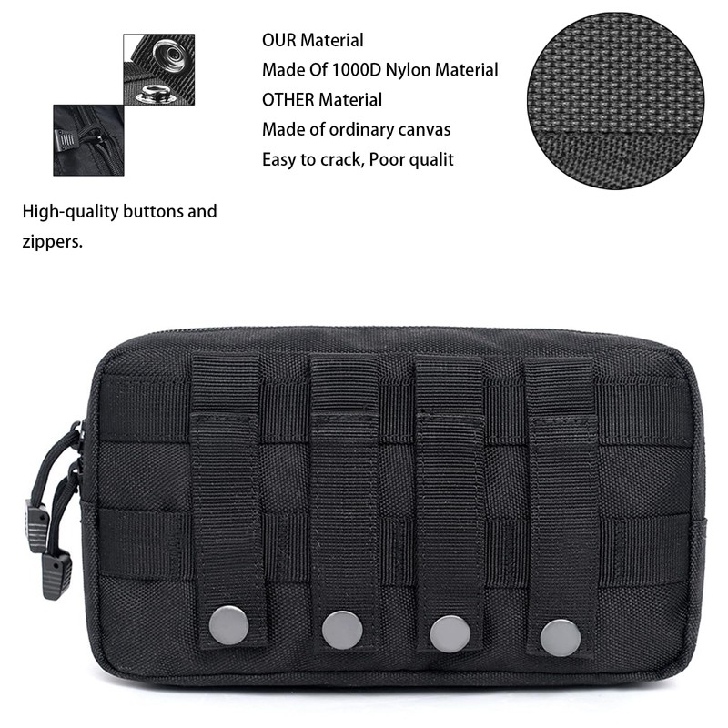 MEAUTELE 6 Pack Tactical Molle Automotive Seat Back Organizer Tactical