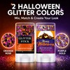 Halloween Glitter Stick Duo, Orange Pink and Purple Gold