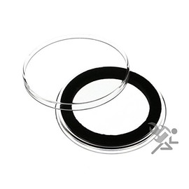 (50) Air-tite 36mm Black Ring Coin Holder Capsules for Canadian One Dollar and 1/2oz Silver Koala