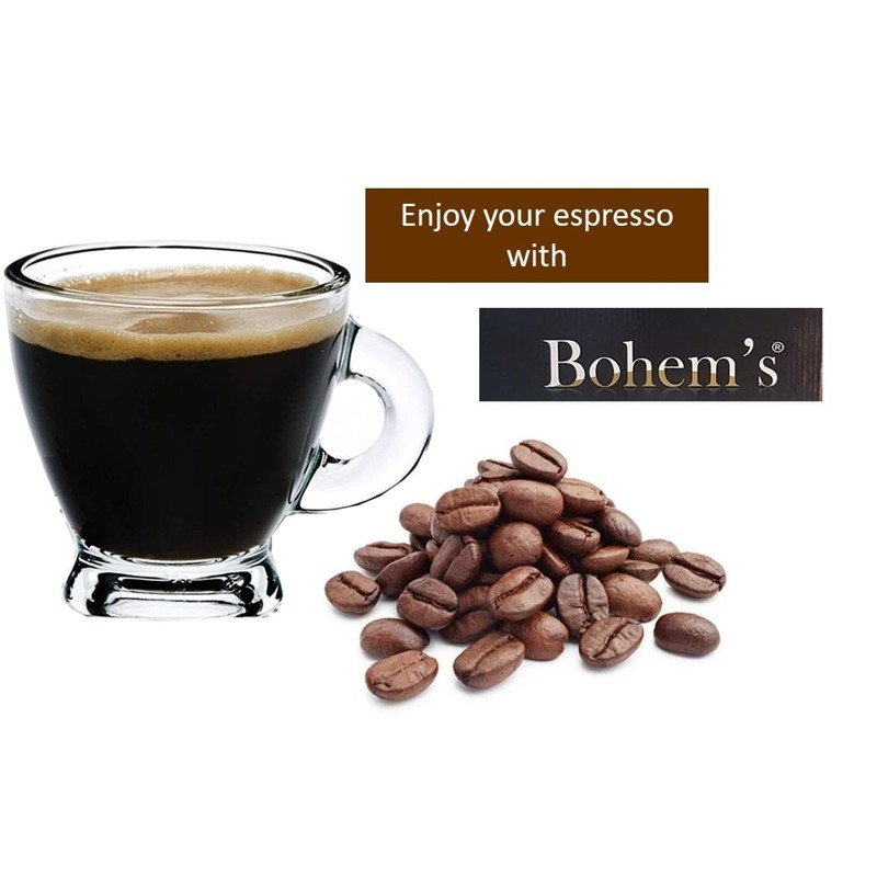 BOHEM'S Espresso Cups, 3.2 oz Small Demitasse Clear Glass Espresso