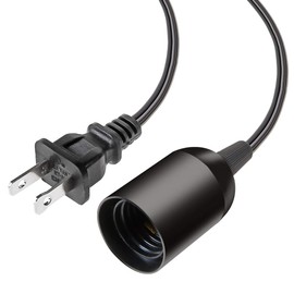 2-Pack Extension Hanging Lantern Cord Cable UL 375W with E26 E27 Socket On/Off Button Pendant Lighting - 6 Feet