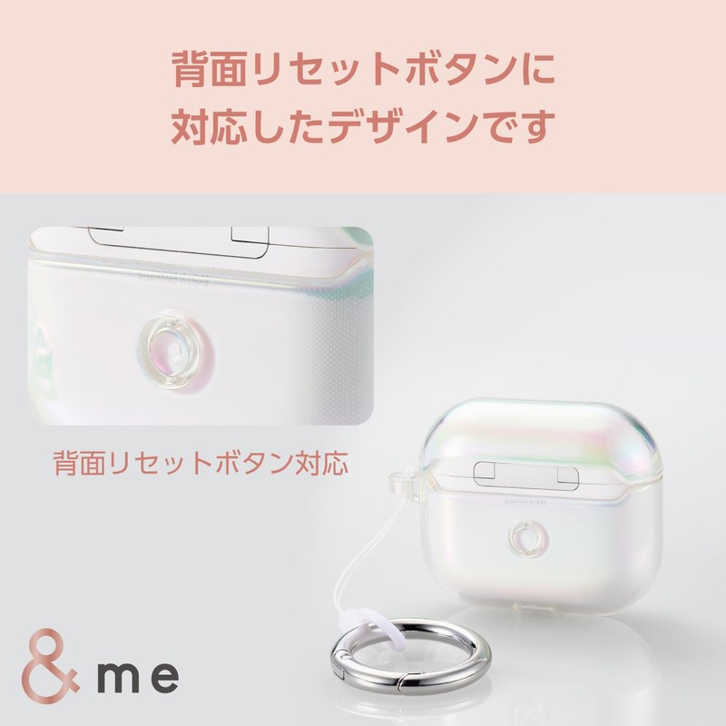 Elecom AVA-AP5UCACR AirPods 3rd Generation Case, Cute & me, Aurora