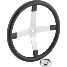 Competition 4-Spoke Bell-Style Steering Wheel, 15 Inch, Dished