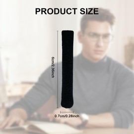 Bliceon Glasses Ear Grips, Anti Slip Glasses Grips, Spectacle Arm Sleeves, Elastic Anti-Slip Ear Grips and Knitting Tips for Comfortable Eyewear, 4Pcs Black