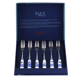 Spode Blue Italian Pastry Forks (Set of Six)