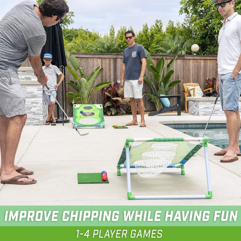 GoSports BattleChip Tour Backyard Golf Cornhole Game – Includes 2
