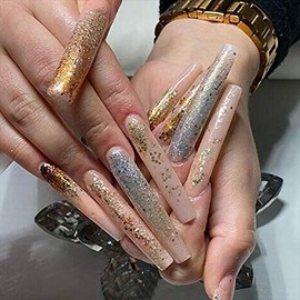 Yimart Yimart 100pcs White/Clear/Natural Extra Long Curve Nail Tip UV Gel French Acrylic False Nail Art Salon long Tips (Clear)