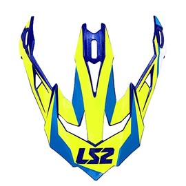 LS2 Subverter Nimble Helmet Replacement Visor/Peak Blue/Hi-Vis
