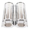 Unbranded Chrome 2" Extended Fork Cans Boots Cover For Harley