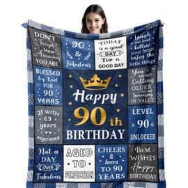 90th Birthday Gifts for Men, 90th Birthday Decorations for Men, Gifts for 90 Year Old Man, 1935 Birthday Gifts, Mens 90th Birthday Gifts, Best Gifts for 90th, 90th Birthday Gifts Blanket 150X130CM