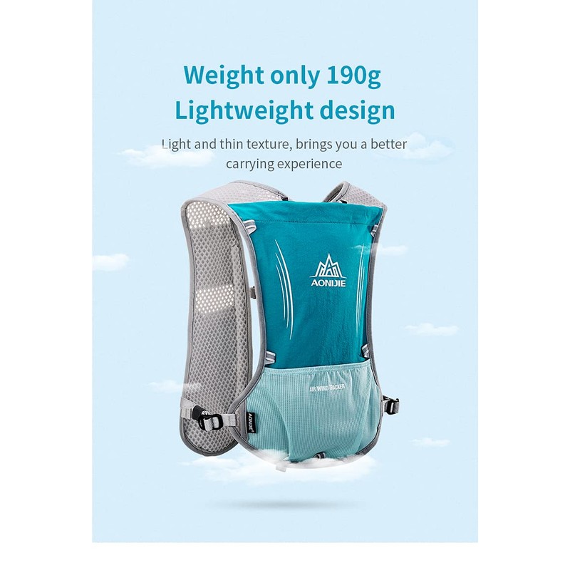5L Ultralight Hydration Backpack with Hydration Bladder, 1.5 L or