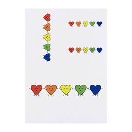 Azeeda 4 x 'Regenbogen, glücklich, Liebe, Herz, Freunde' Temporäre Tattoos - Wasserfest, Hautfreundlich & Ungiftig · Transfers in Verschiedenen Größen (TO00068992)