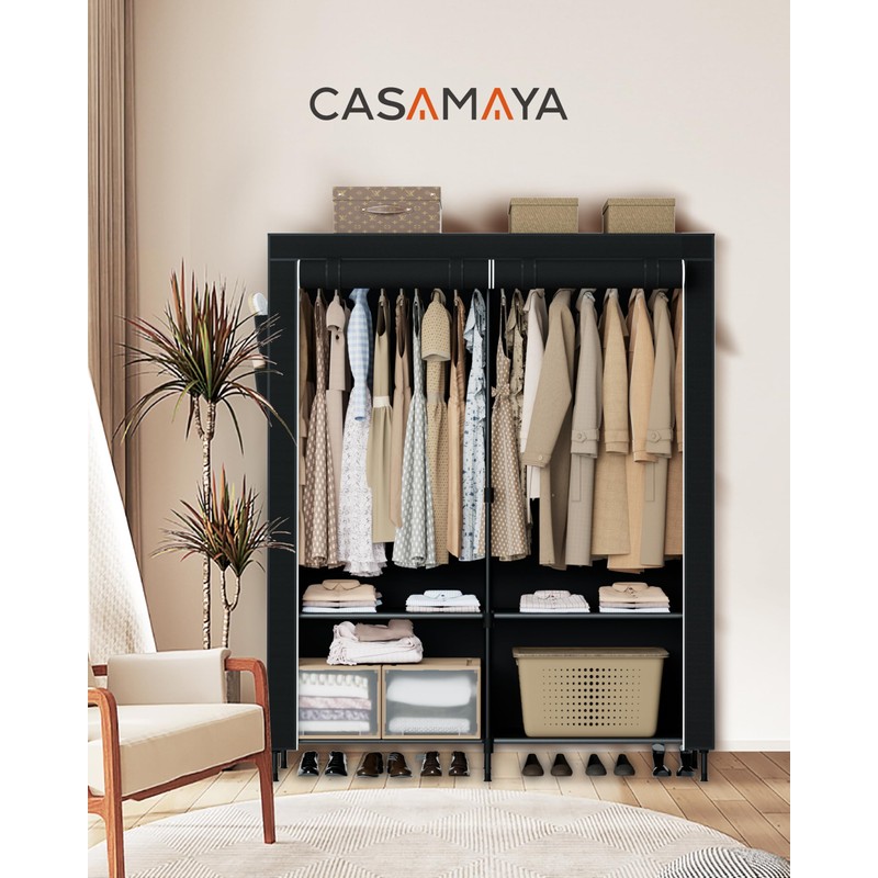 CASAMAYA Portable Closet, 54.3 Inch Large Capacity Wardrobe Closet with