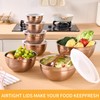 Onlycooker Rose Gold Mixing Bowls With Airtight Lids,Stainless Steel Bowl,Salad