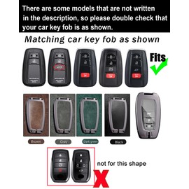 ontto 2/3/4 Buttons Car Key Protector Fit for Toyota Highlander 2024 2025 Smart Remote Key Shell with Keychain Antiscratched Key Fob Cover for Corolla RAV4 CHR Camry 4Runner Land Cruiser,Grey