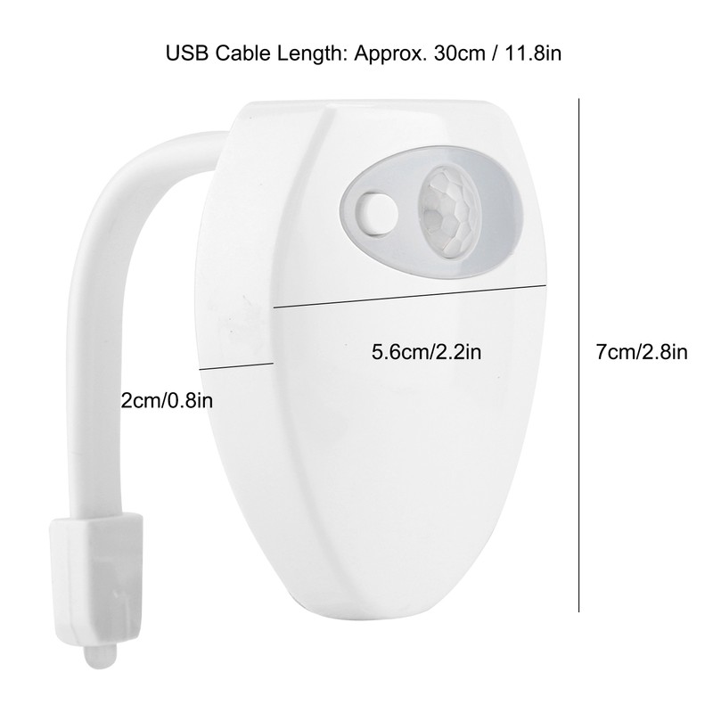 Mini Toilet Lamp USB Charging Body Induction Night Light with