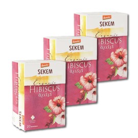 SEKEM Organic Herbal Tea Decaffeine/Decaffeinated Tea (Egypt) Organic JAS Tea Bags (Hibiscus 60 Packs (20 x 3))