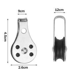 Set of 4 Rope for Pulley Pulley, Stainless Steel Pulley Pulley, Pulley Set, Pulley Single Set, for Large Kayaks, Canoes, Factories, Buildings, etc