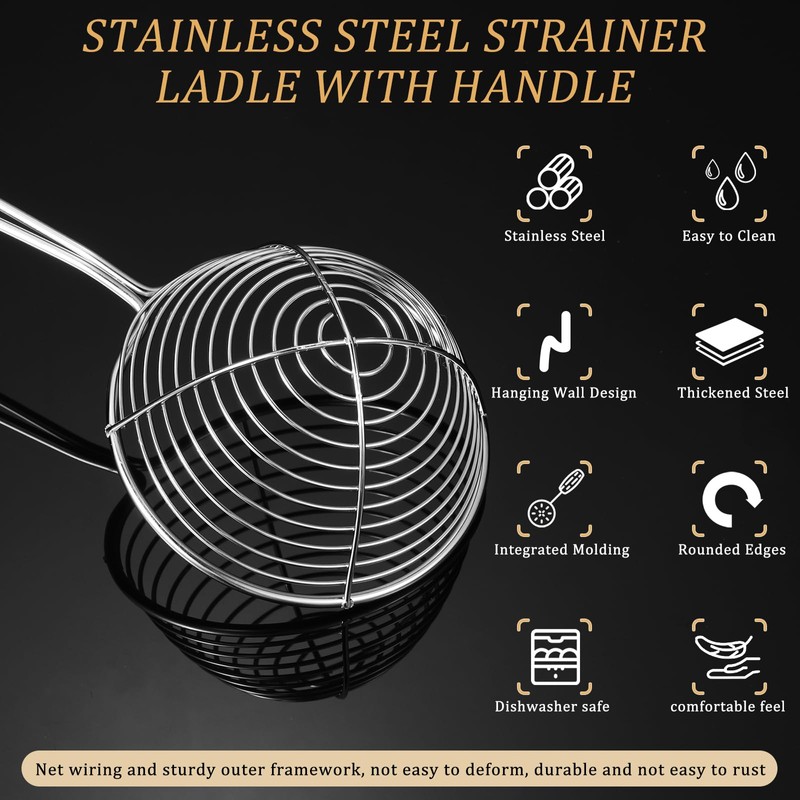Geiserailie 4 Pieces 6 Pieces Hot Pot Kit Strainer Scoops