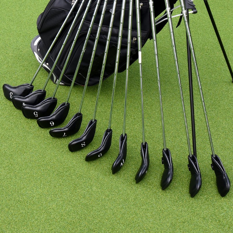 Left Handed Golfer 12pcs/Set Black Golf Iron Headcover Set Easy